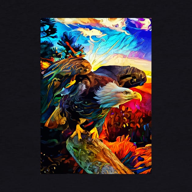 Colorful Eagle by hustlart